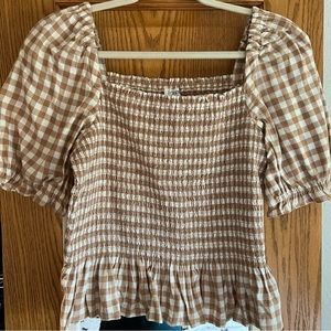 J. Crew smocked top